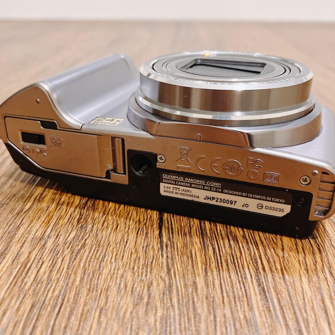 美品　OLYMPUS SZ-14 コンパクトデジタルカメラ　シルバー　スマホ転送