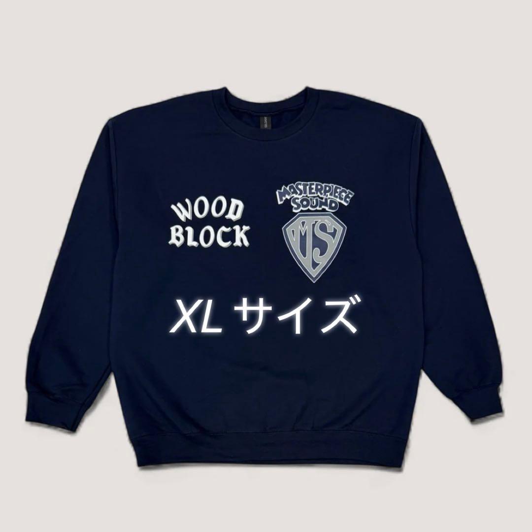 WoodBlock 8oz CREW SWEAT 紺 navy スウェット XL
