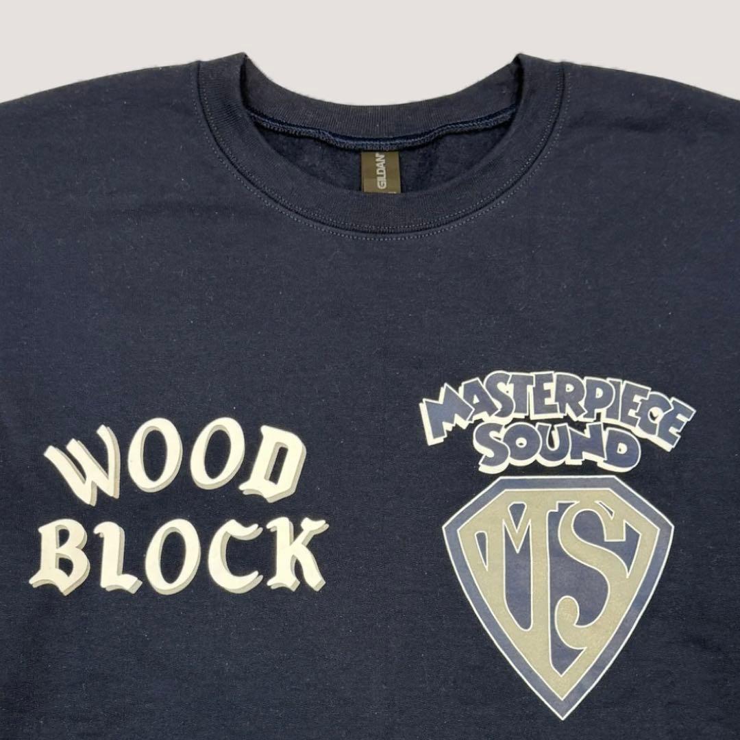 WoodBlock 8oz CREW SWEAT 紺 navy スウェット XL