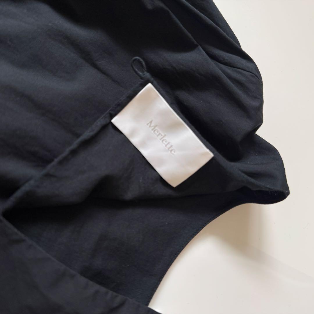 Merlette マーレット BYWARD ギャザースリーブ ティアードドレス