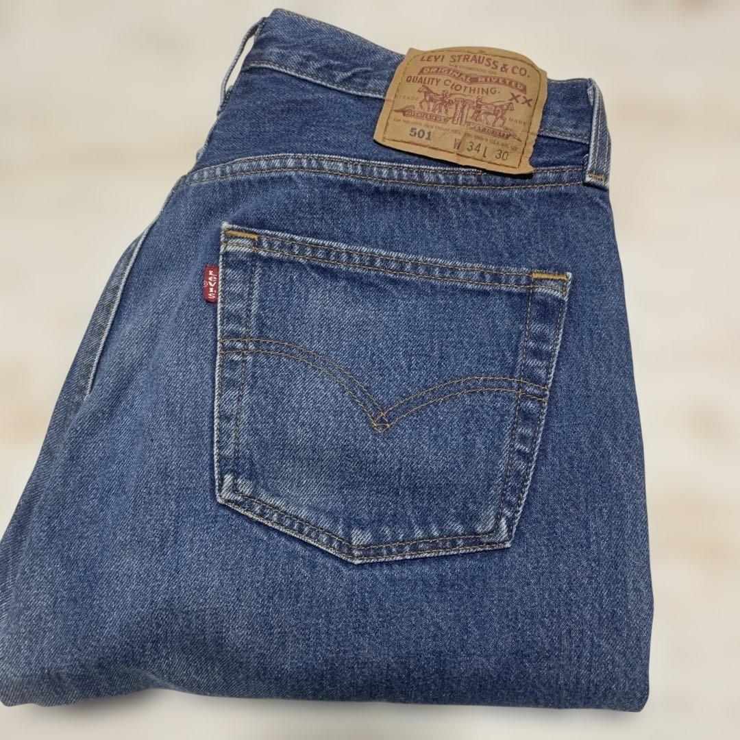 リーバイス501デニムUSA製サイズ表記w34