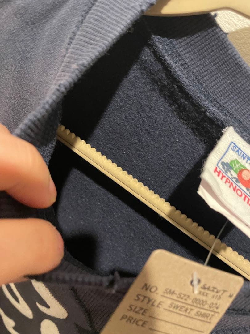 SAINTM×××× 3Dロゴ　スウェットシャツ Mネイビー