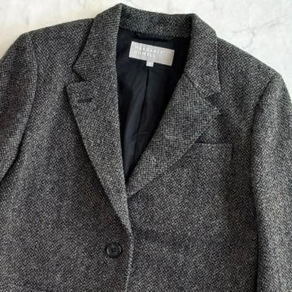 マーガレットハウエル ハリスツイード テーラードジャケット グレー系 Ⅱ tn1