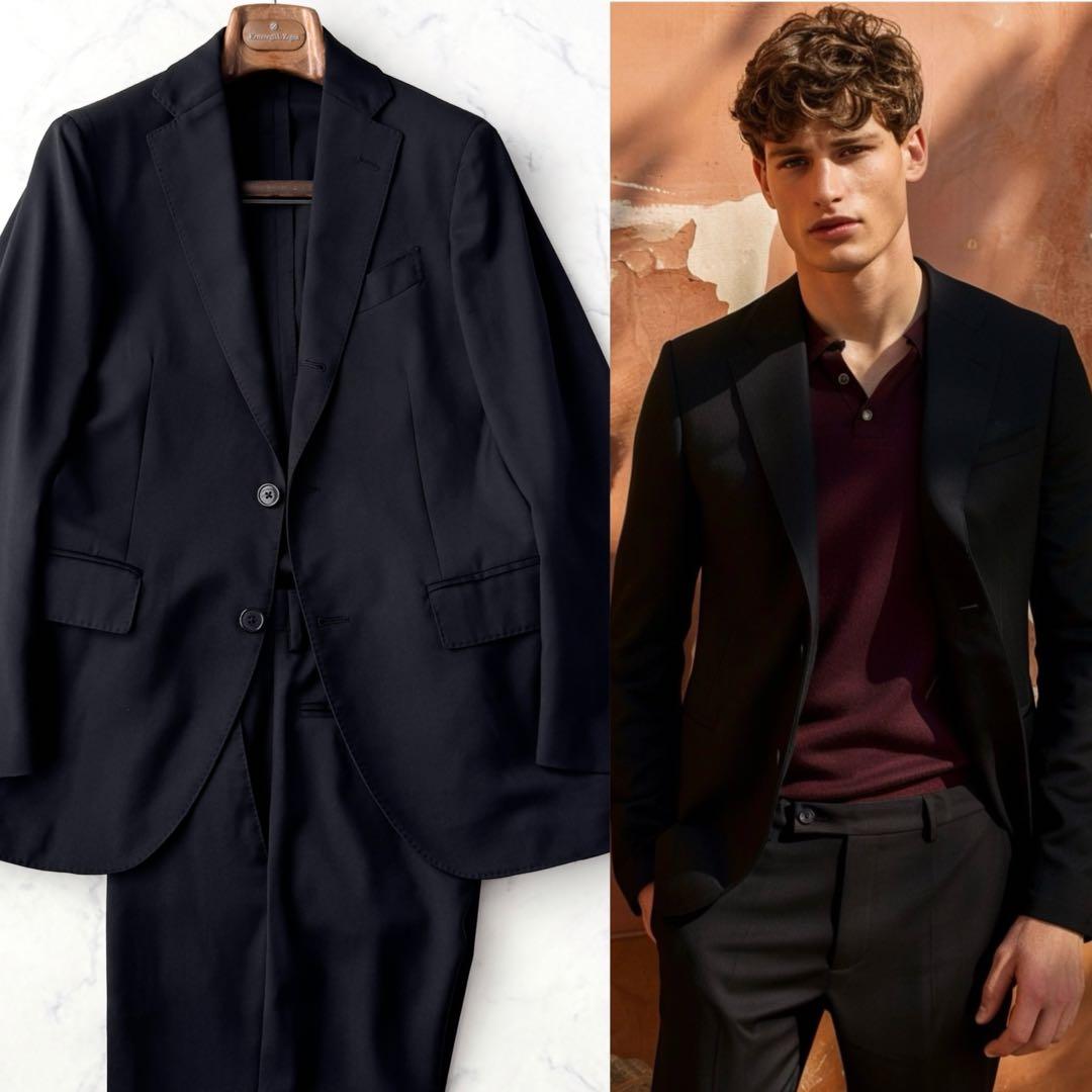 LARDINI ラルディーニ セットアップ スーツ ビジネス 黒 44 S程