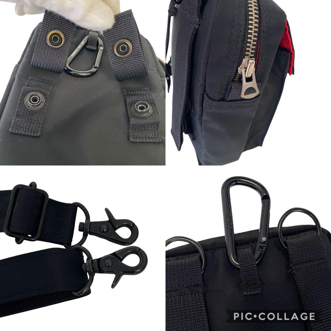 極美品　ポーター　エルファイン　ショルダーバッグ　ブラック　斜めがけ