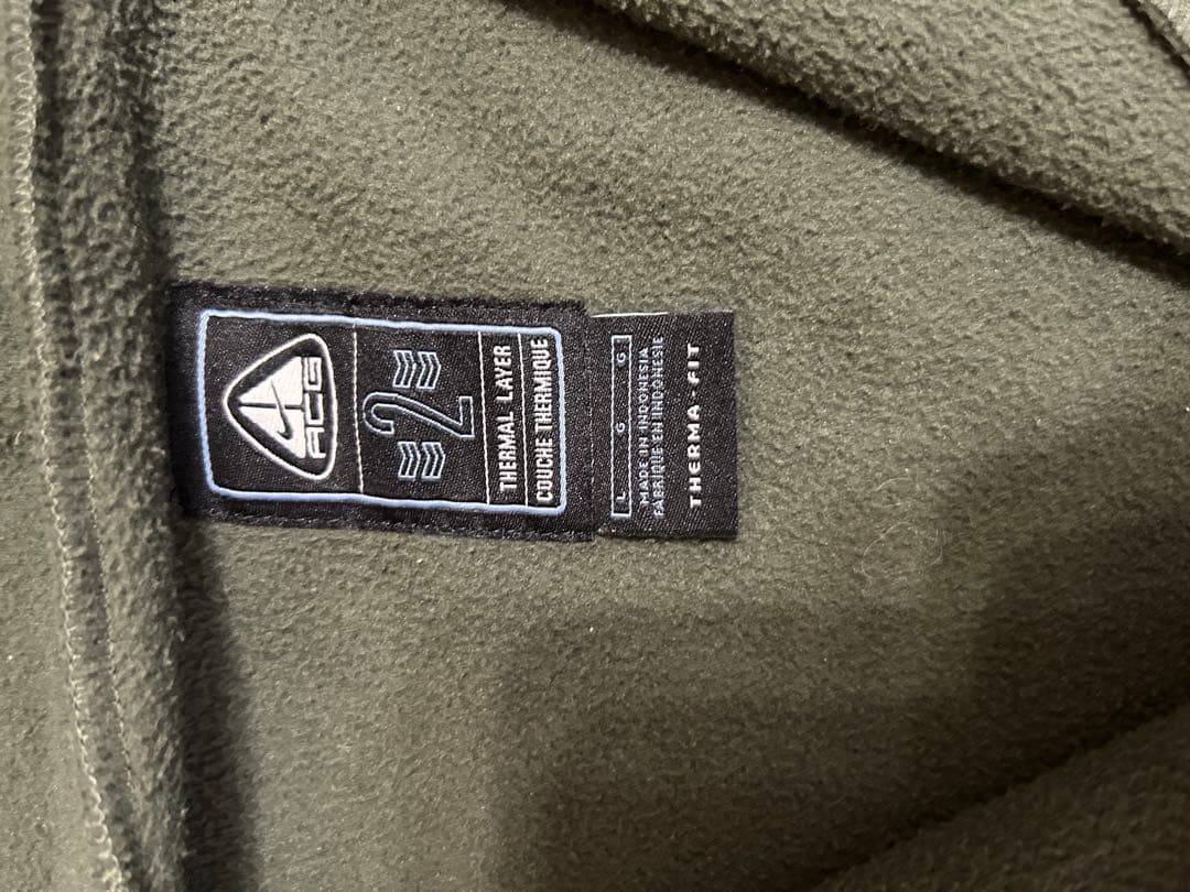 トップス 00s NIKE ACG fleece hoodie khaki