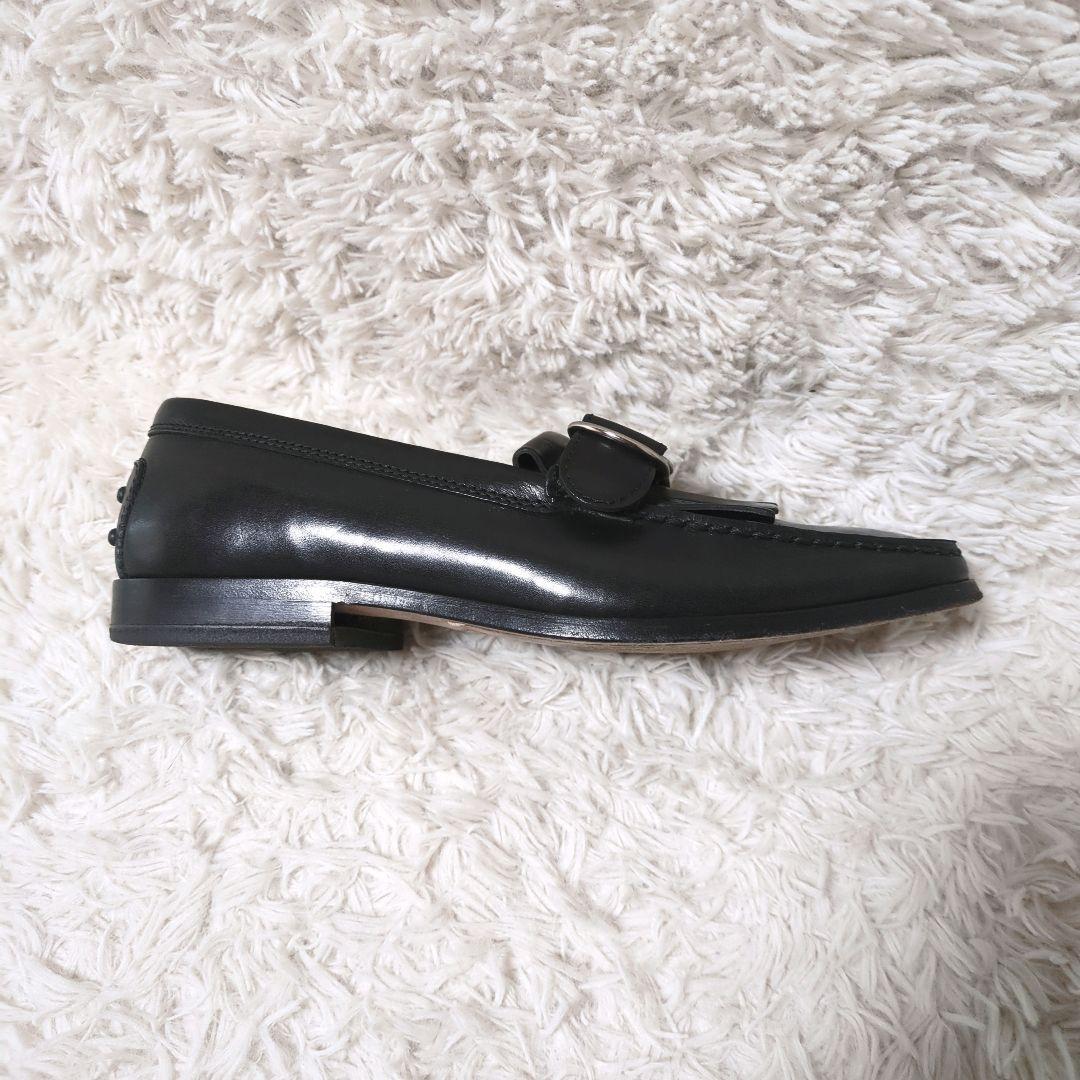 美品！TOD'S　レザービットローファー　24cm　ブラック