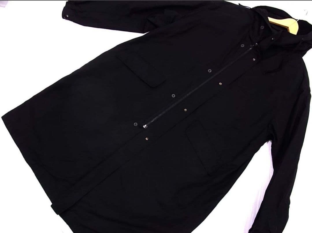 COMOLI コモリ コットンナイロンフーデッドコート ブラック 2