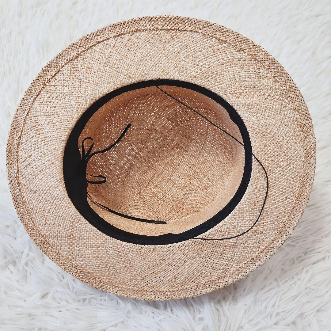 未使用に近い　カワムラ帽子店　カンカン帽　麦わら帽子　ナチュラル　インスタ人気店