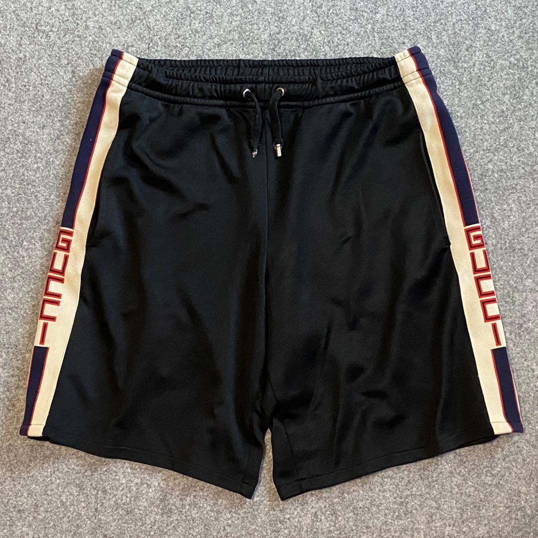 GUCCI サイド ロゴ ライン トラック ジャージ ショーツ ショート パンツ
