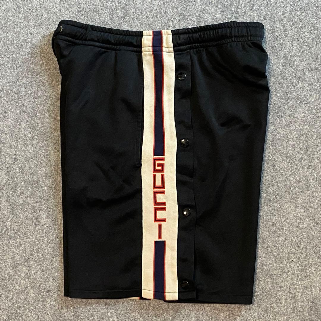 GUCCI サイド ロゴ ライン トラック ジャージ ショーツ ショート パンツ