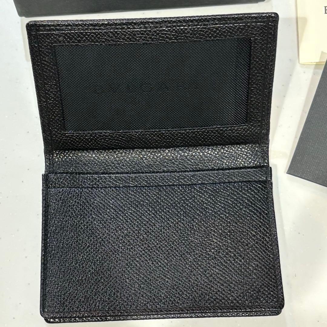 【新品】BVLGARI ブラック 名刺入れ　カードケース レザー