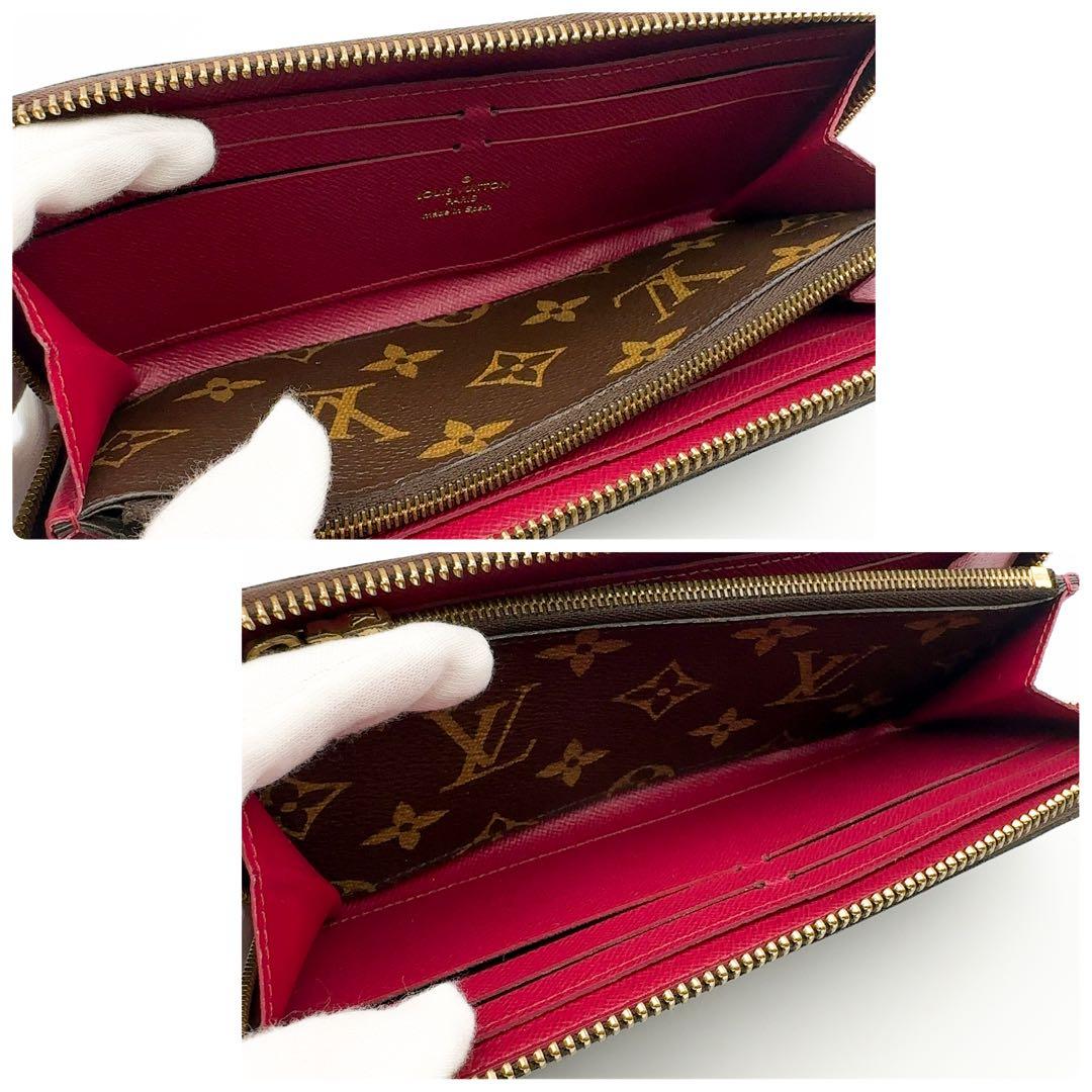 【使用感少】ルイヴィトン ポルトフォイユ クレマンス モノグラム フューシャ