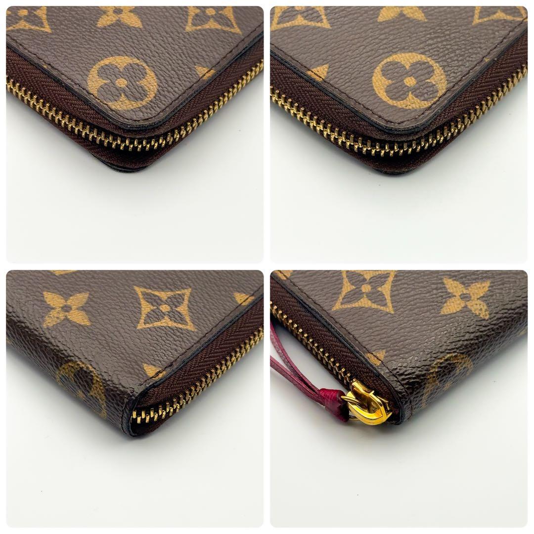 【使用感少】ルイヴィトン ポルトフォイユ クレマンス モノグラム フューシャ