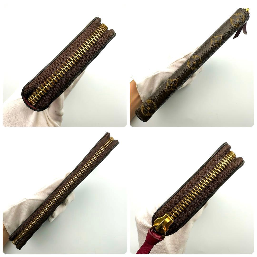 【使用感少】ルイヴィトン ポルトフォイユ クレマンス モノグラム フューシャ