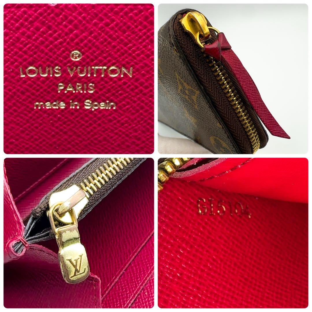 【使用感少】ルイヴィトン ポルトフォイユ クレマンス モノグラム フューシャ