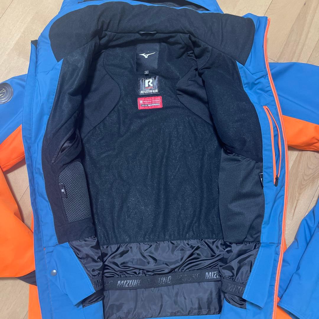 MIZUNO 防水スキーウェア 青/オレンジ