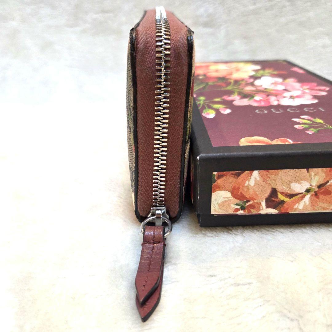美品　GUCCI グッチ 長財布 ラウンドファスナー ブルームス PVC