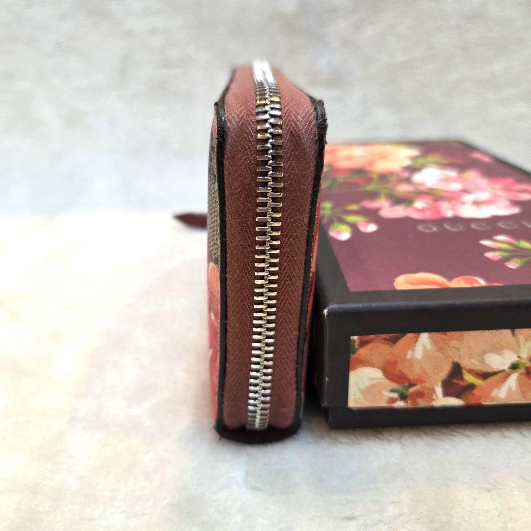 美品　GUCCI グッチ 長財布 ラウンドファスナー ブルームス PVC