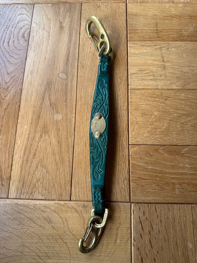 grok leather グロックレザー　 緑色レザー ウォレットチェーン