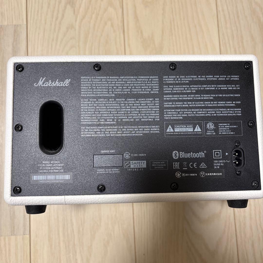 Marshall Action II Bluetoothスピーカー ホワイト