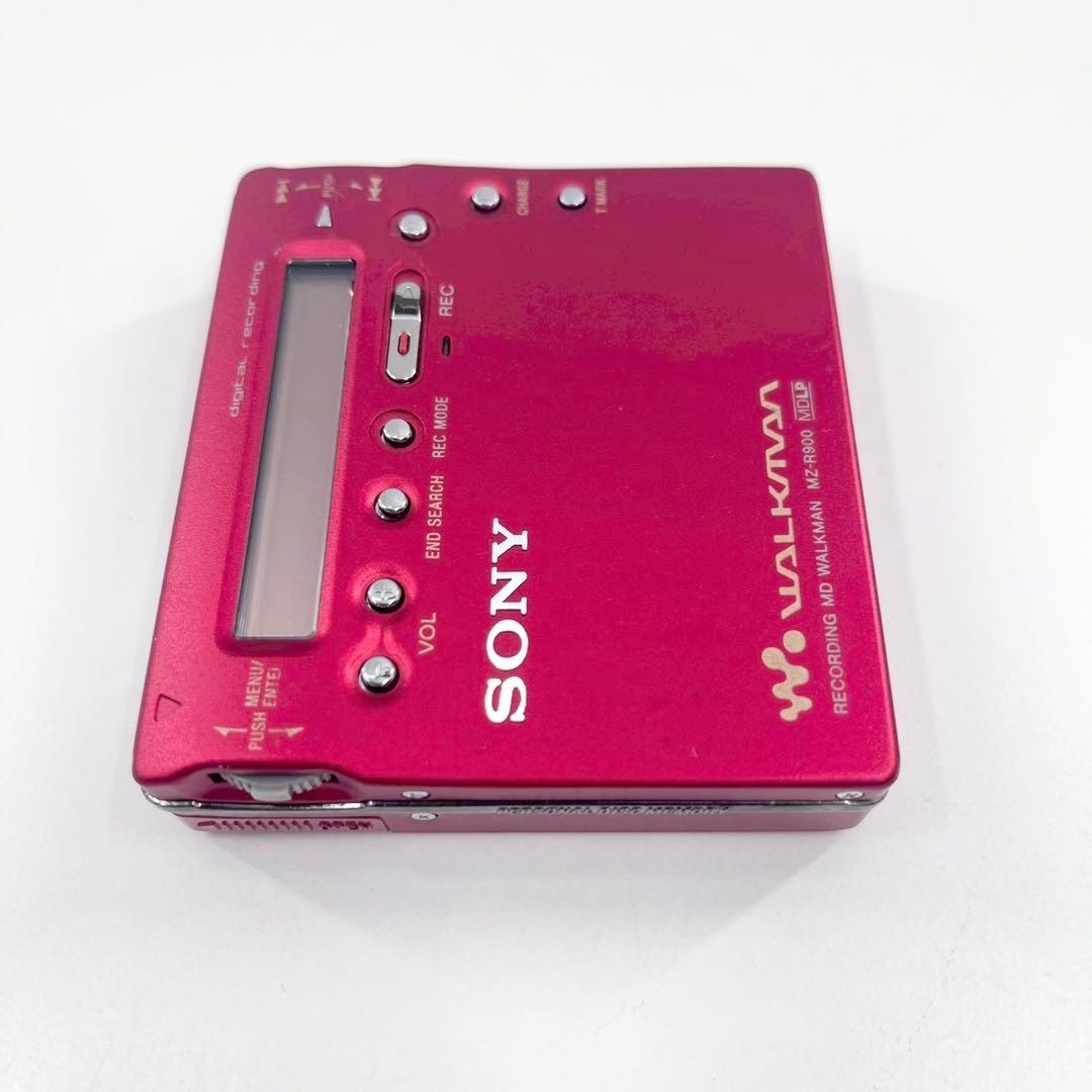 動作品 SONY MDウォークマン MZ-R900 レッド 再生OK