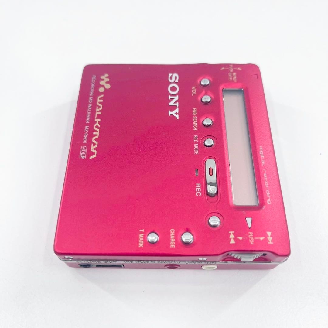 動作品 SONY MDウォークマン MZ-R900 レッド 再生OK