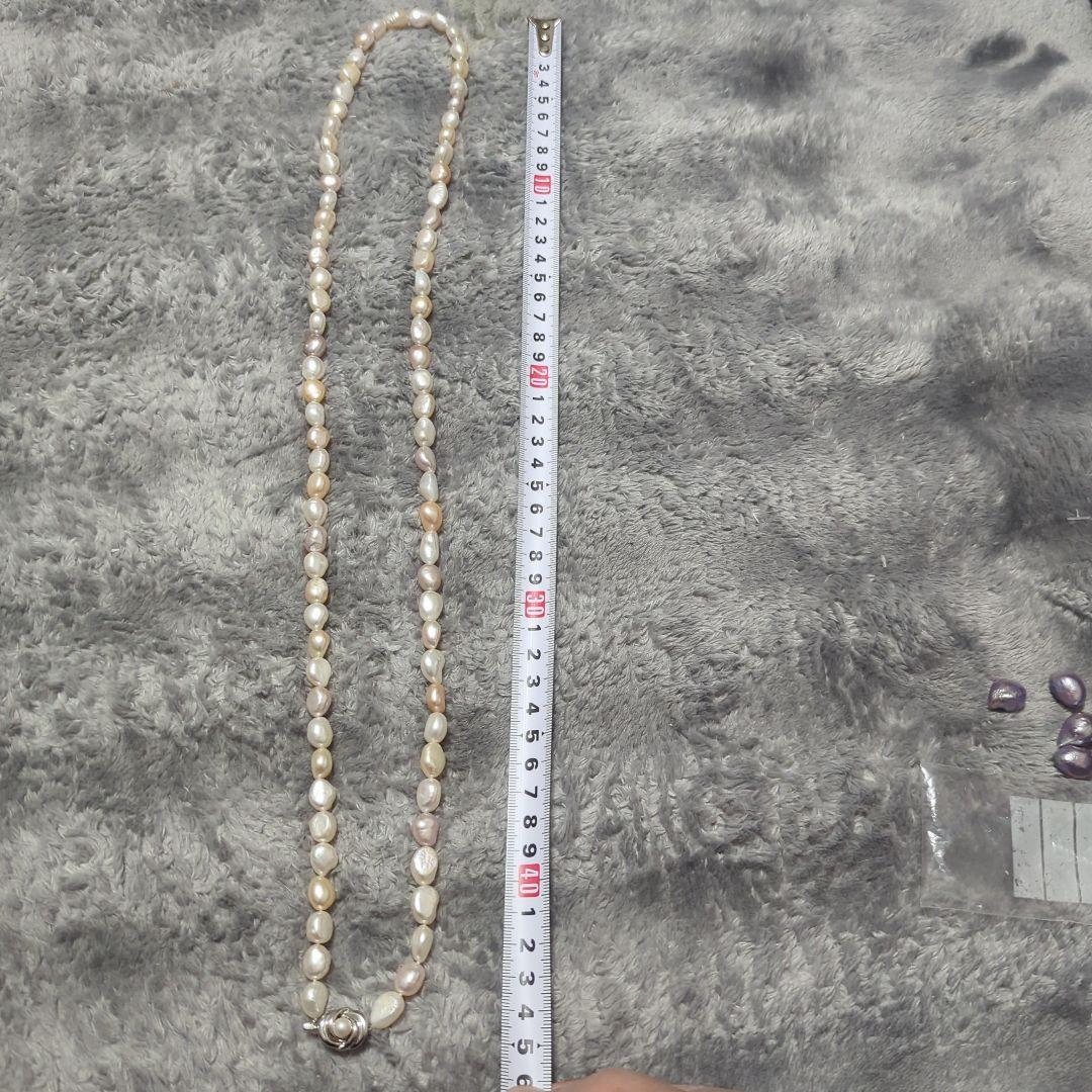 淡水真珠パール ロングネックレス バロックフォーマル 45cm