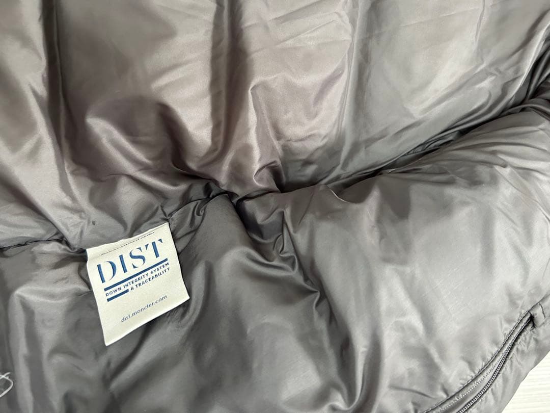 MONCLER モンジュネーブル グレー フード付きダウンジャケット サイズ0