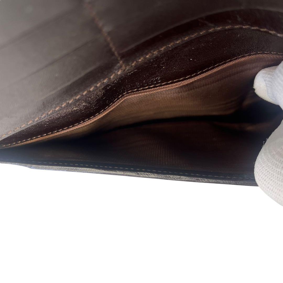 FENDI フェンディ 長財布 ズッカ 折り財布 フラップ 本革