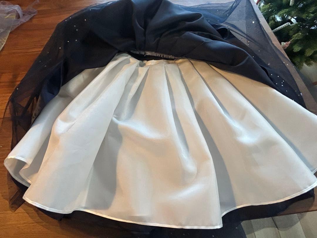 ドレスコ　グレイネイビーシルバースタードレス