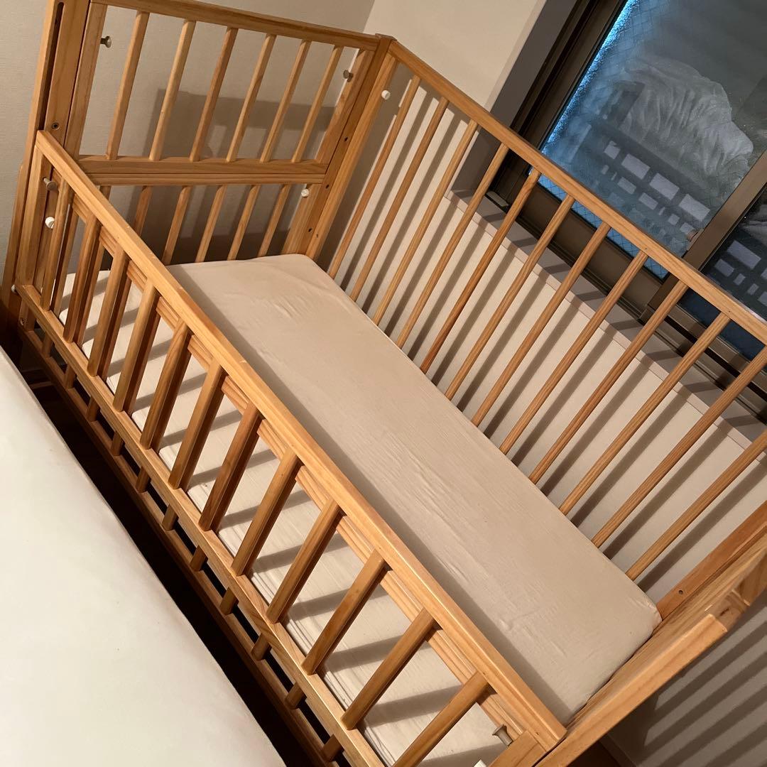 トールWオープンベビーベッド レギュラーサイズ　ベビーベッド 大和屋