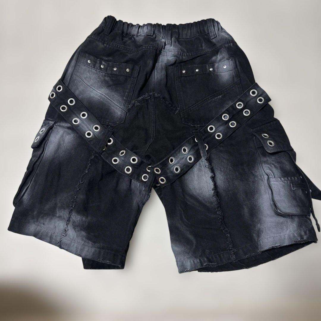 REFLEM/レフレム　顔料加工デニムハーフパンツ　ブラック　1点