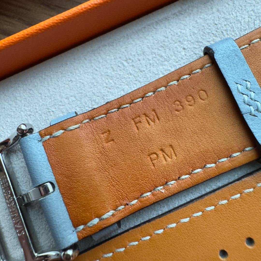 2635 Apple Watch エルメス　ブルーラン　レザーバンド