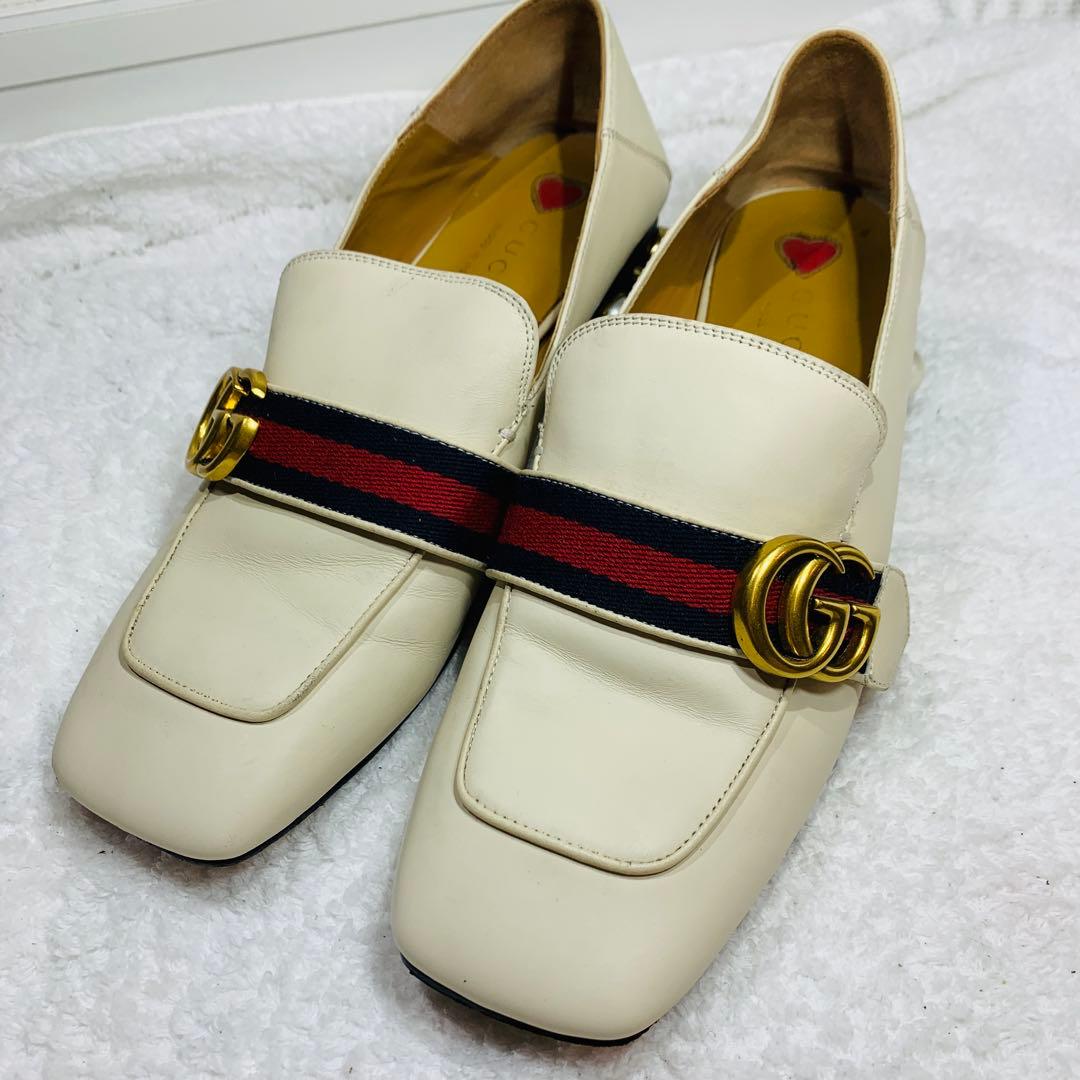 ⭐️Gucci グッチ パンプス パール ホワイト 38(25cm)