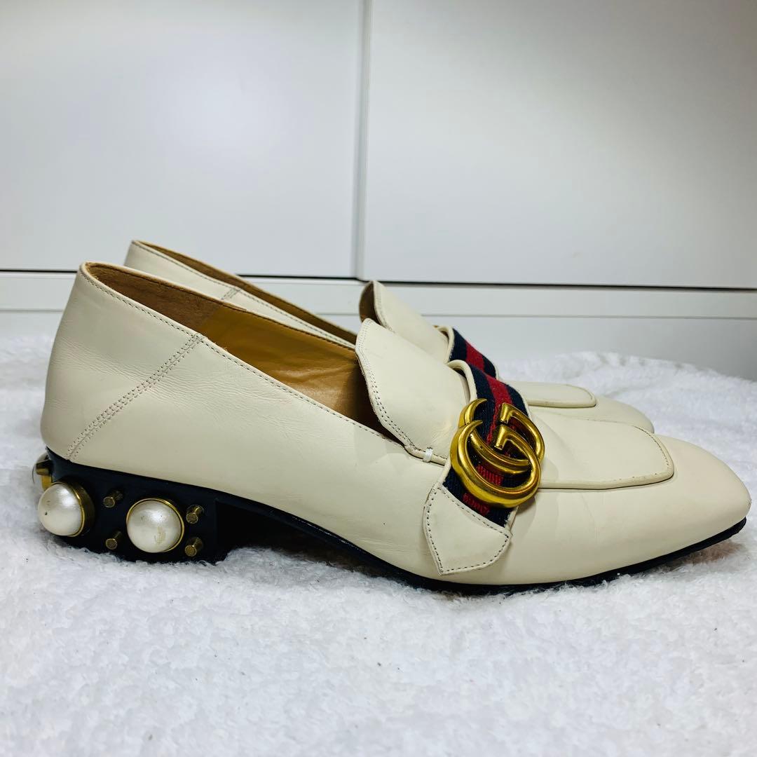 ⭐️Gucci グッチ パンプス パール ホワイト 38(25cm)