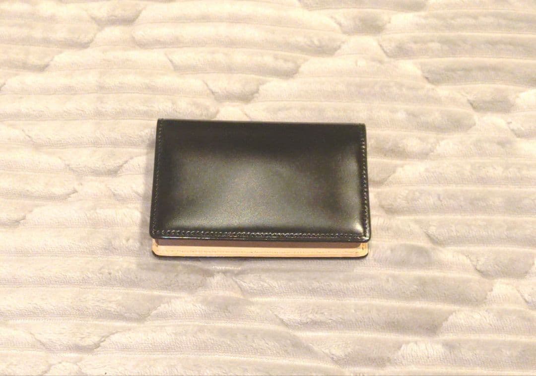 【美品】キプリス 名刺入れ 新コードバン×ベジタブルタンニン 黒 日本製