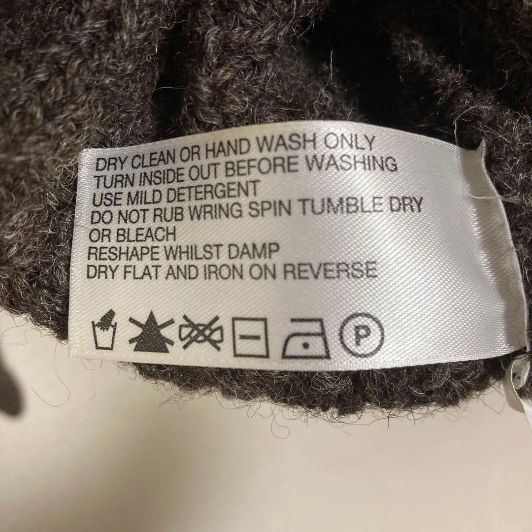 美品　ORVISアイルランド製　フィッシャーマンニット　オービス　ブラウン M