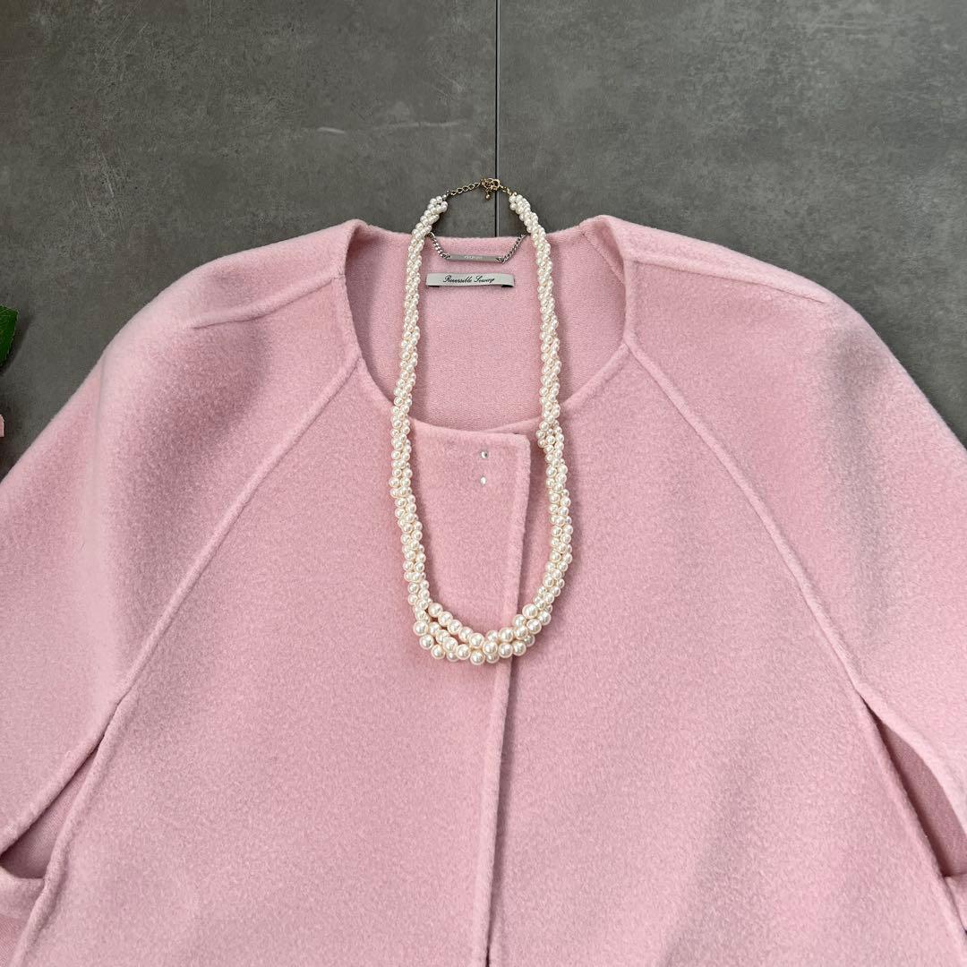 CELFORD（セルフォード）ピンク リバーケープジャケット ウール混紡　美品①