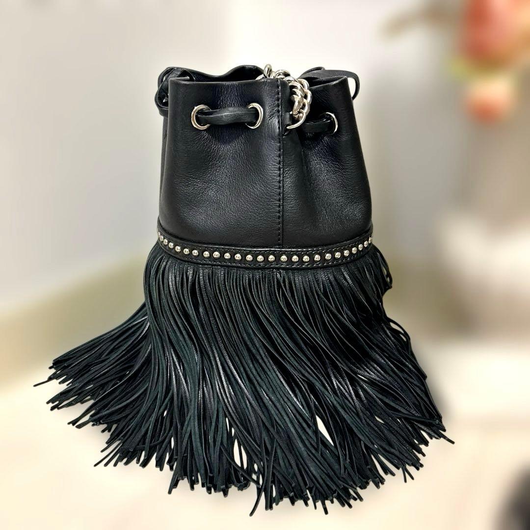 J&M Davidson フリンジカーニバルミニ ブラック 美品 2wayバッグ