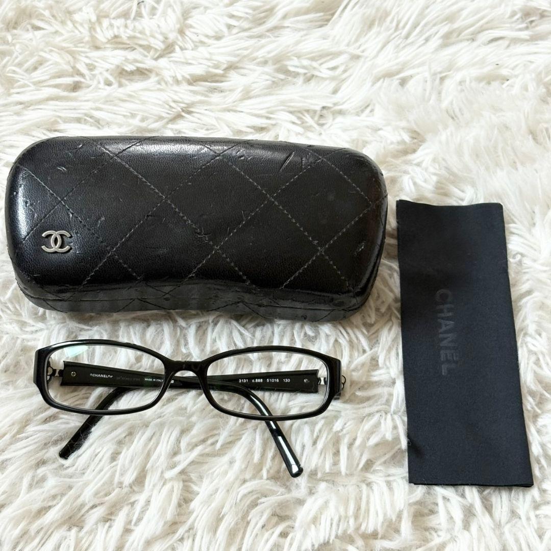 美品 シャネル メガネ 3131 ココマーク カメリア　ケース付き