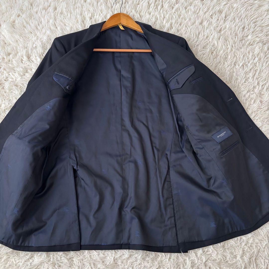 美品✨バーバリー 紺ブレ ホースロゴ テーラードジャケット 金ボタン ネイビー