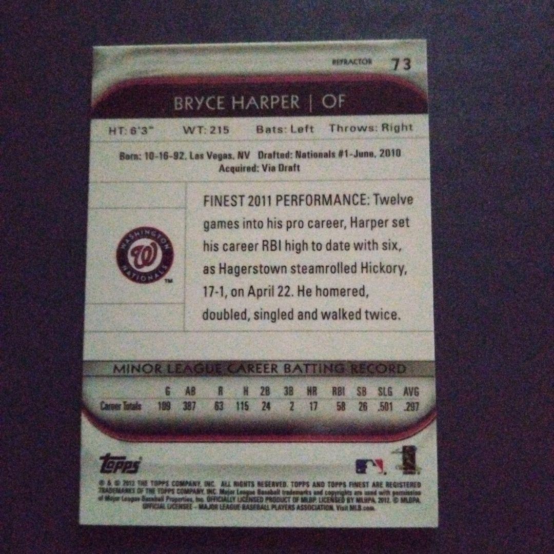 MLB 2012 Finest RC ブライスハーパー X-Fractors