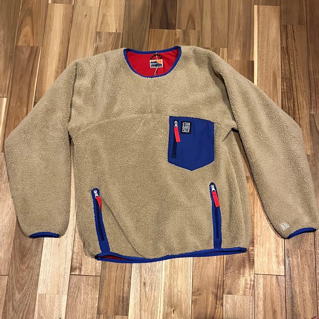 スタンダードカリフォルニア　パイル　プルオーバー　フリース　ベージュ　スタカリ