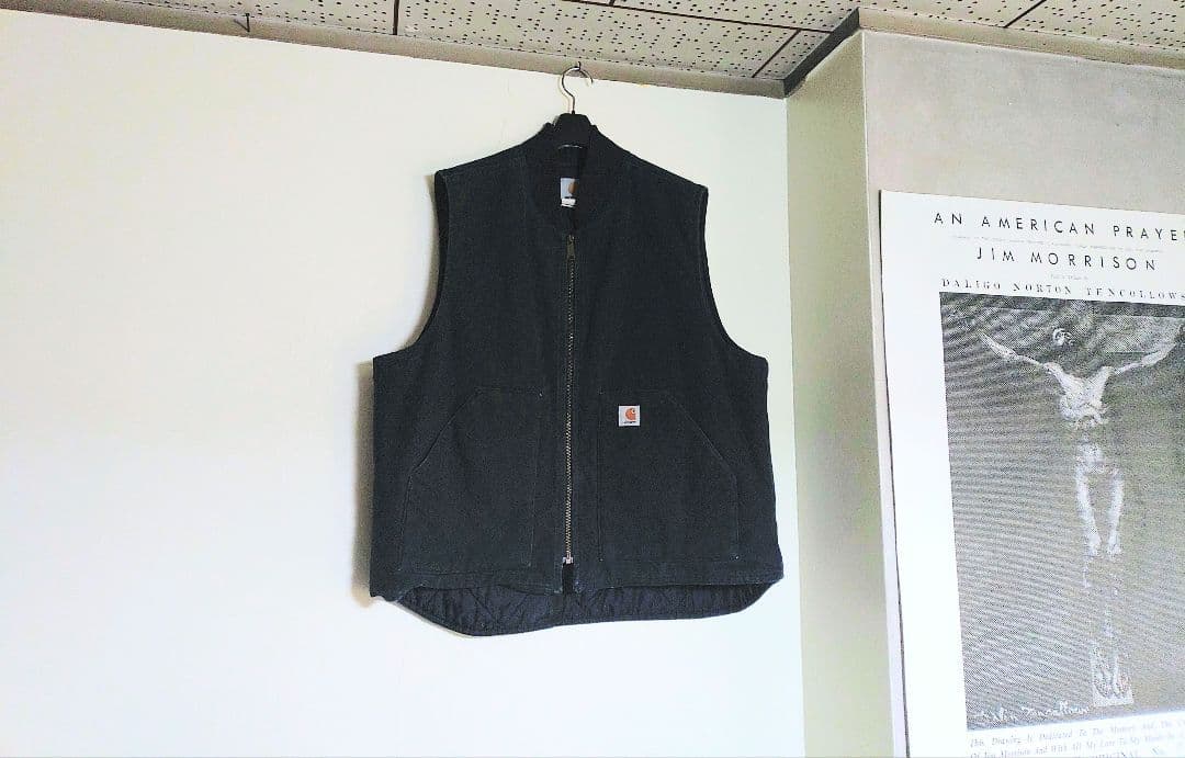 ⬛Carhartt ダック ベストUSED旧タグ【黒】