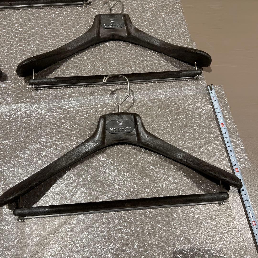 【美品】MAINETTI 高級ハンガー 5本セット ダークブラウン マイネッティ