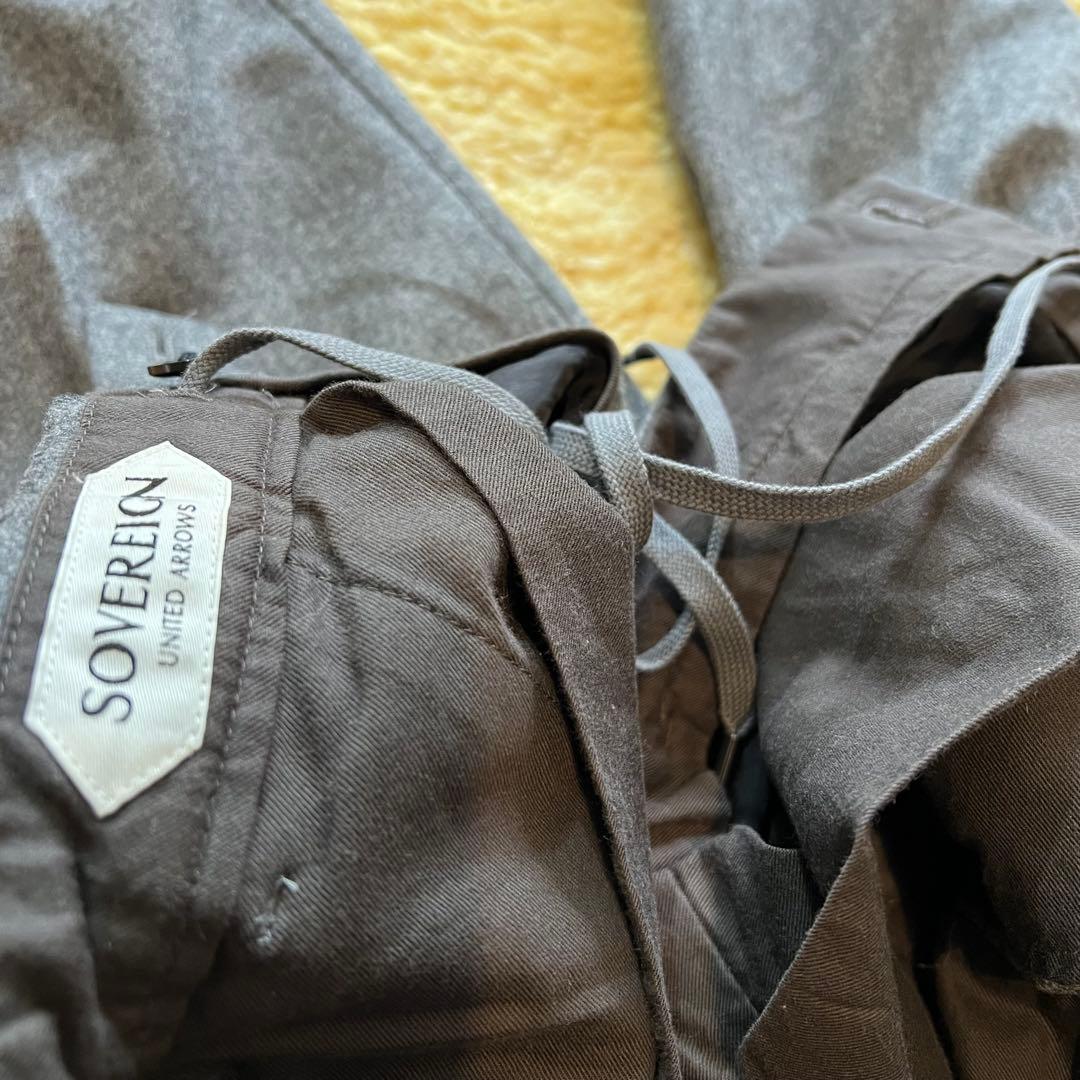定価35,200円 SOVEREIGN ウール フランネル イージーパンツ