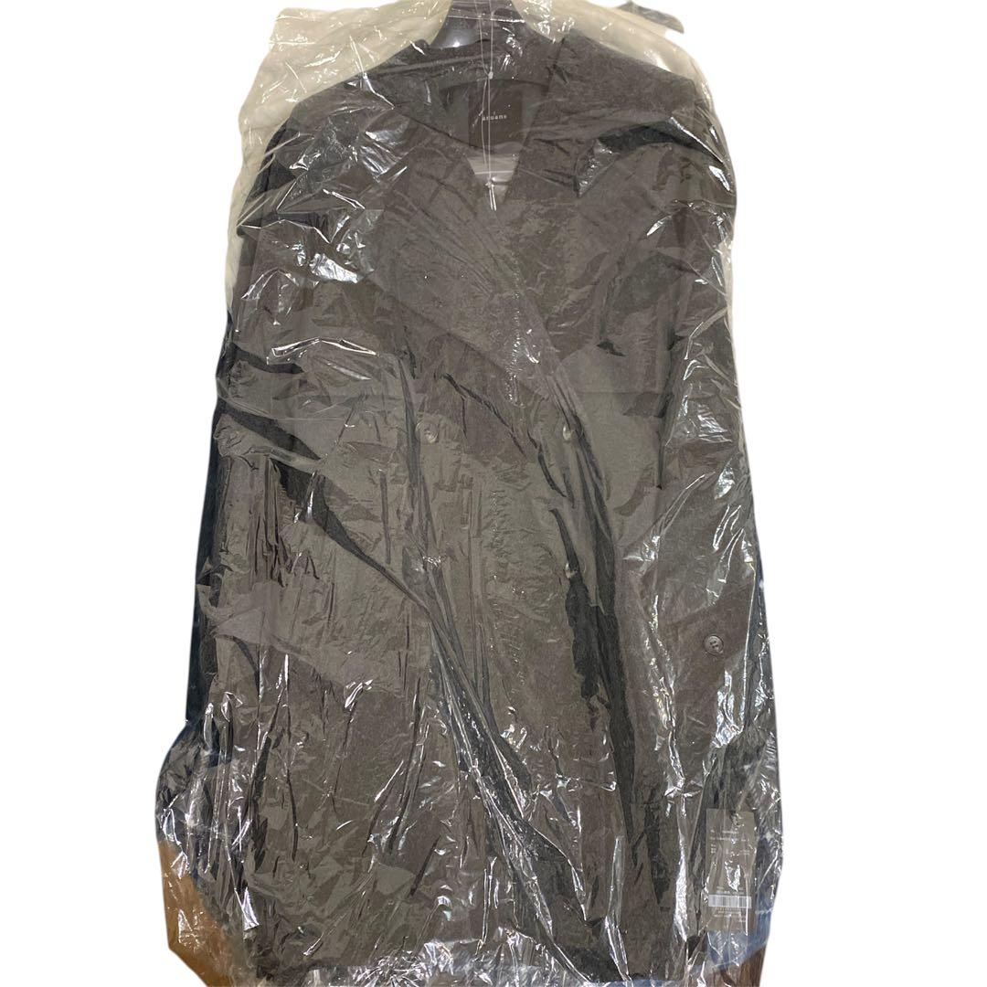 anuans リバーウールミドルトレンチコート チャコールグレー