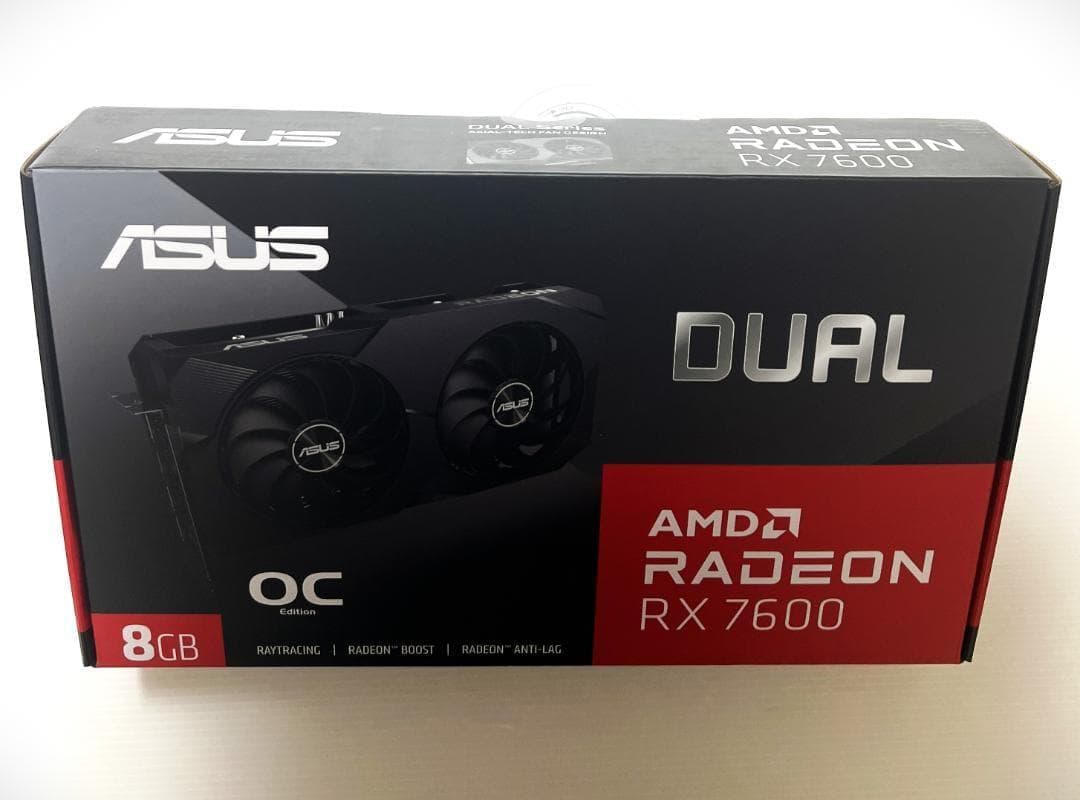 グラフィックボード・グラボ・ビデオカード ASUS Radeon DUAL RX7600 OC 8GB DDR6