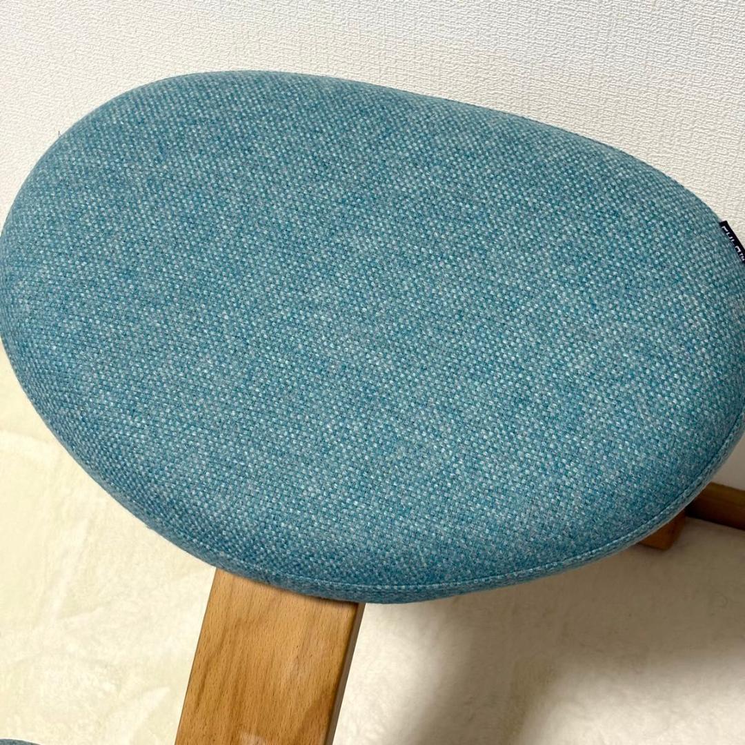 【美品】バランスチェア イージー ライトブルー レッド リボ